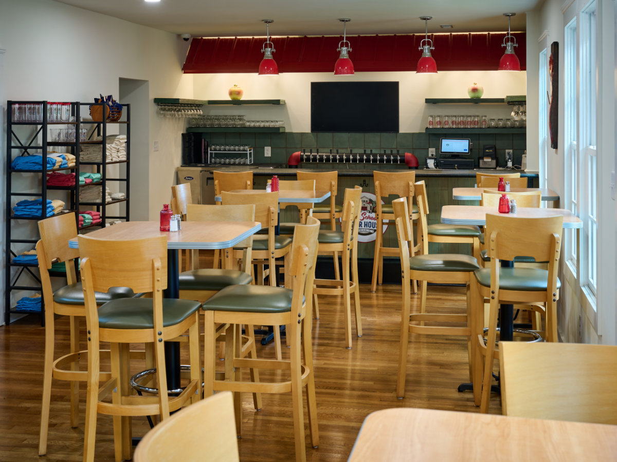 The main dining room and the bar